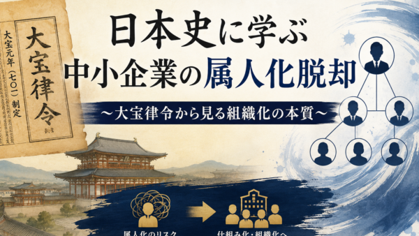 日本史に学ぶ中小企業の属人化脱却 〜大宝律令から見る組織化の本質〜